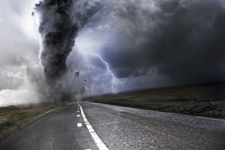 Ilustrasi tornado. (Shutterstock)