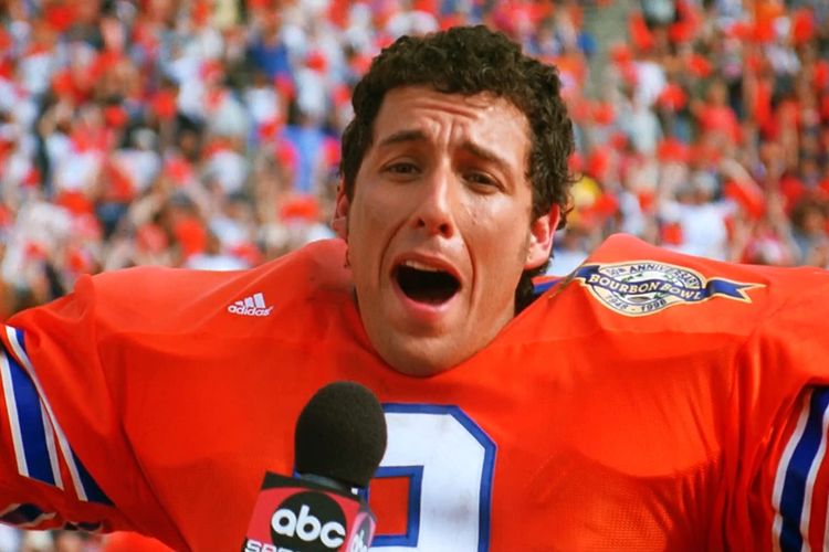 Adam Sandler dalam film The Waterboy (1998).