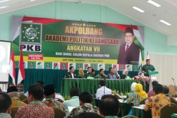 Partai Kebangkitan Bangsa (PKB) menggelar akademi politik kebangsaan (Akpolbang VII) khusus untuk bakal calon kepala daerah yang akan diusung PKB, di Kantor DPP PKB, Jakarta Pusat, Minggu (12/7/2015). 