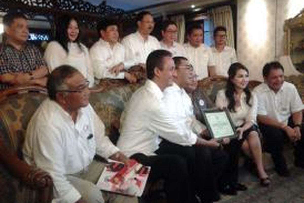 Sekelompok pengusaha mendeklarasikan dukungan kepada Jokowi-Jusuf Kalla di Menteng, Jakarta, Rabu (28/5/2014). 