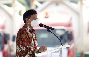Menteri Kesehatan (Menkes) Budi Gunadi Sadikin saat menyampaikan pencapaian vaksinasi Covid-19 di Indonesia. 