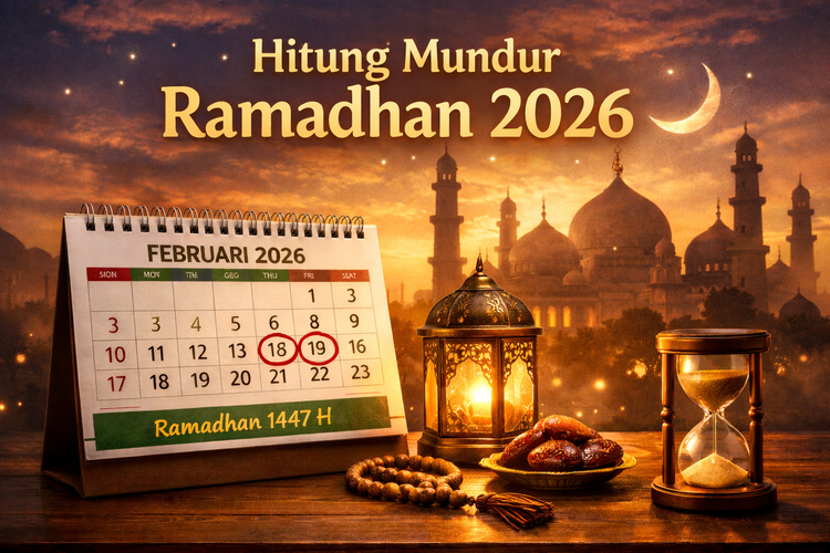 Hitung Mundur Ramadhan 2026: Puasa diprediksi mulai 18 atau 19 Februari 2026.