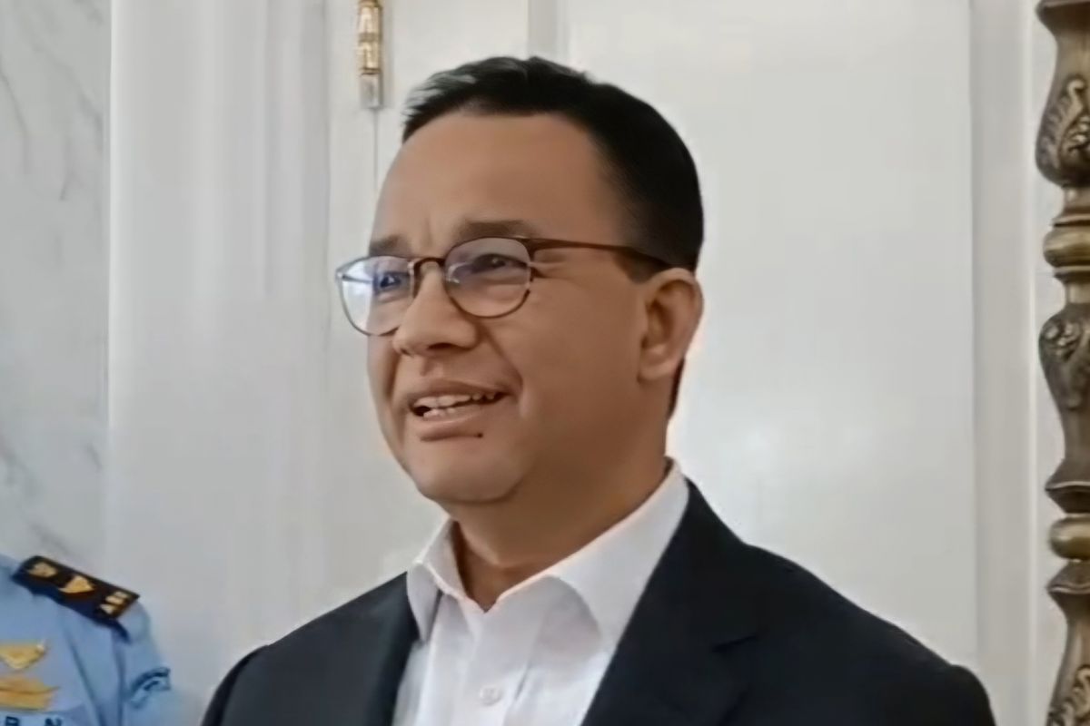 Anies Baswedan saat ditemui awak media di Akademi Bela Negara, Pancoran, Jakarta Selatan, Kamis (8/8/2024).