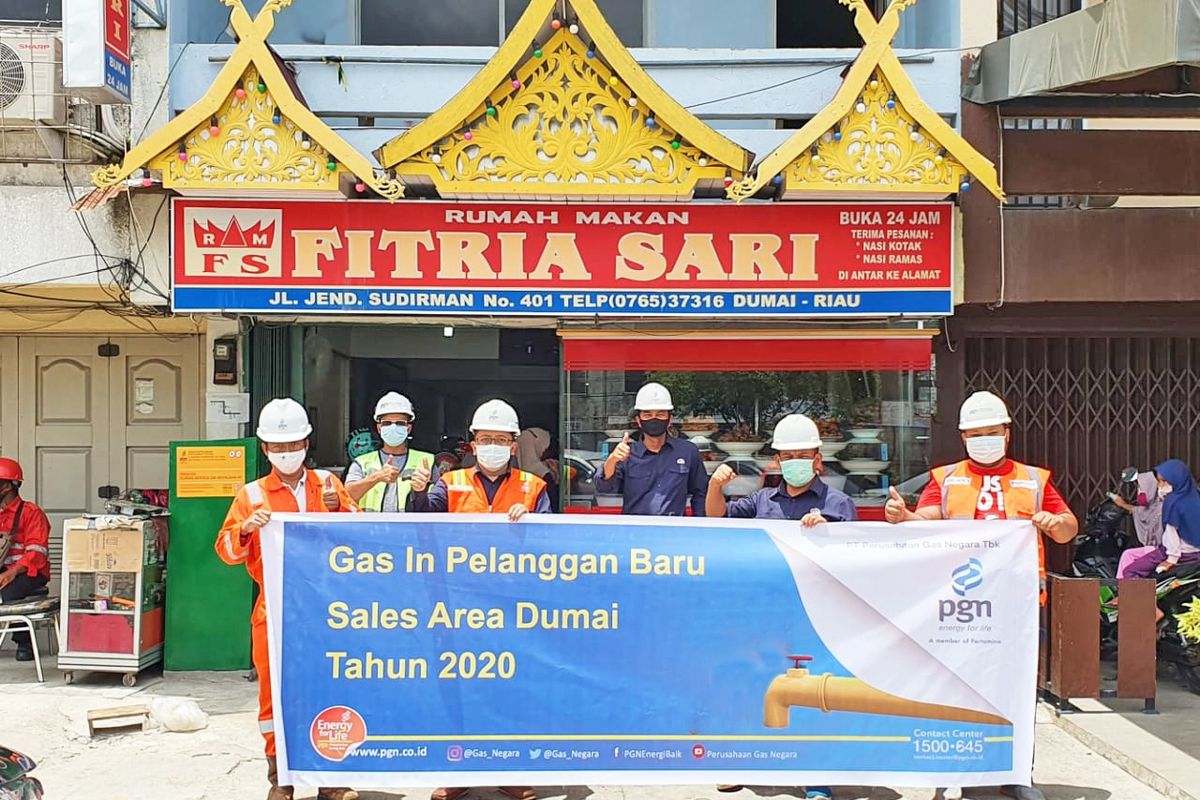 PGN laksanakan penyaluran gas ke beberapa daerah di Indonesia, termasuk di Rumah Makan Fitria Sari, Dumai, Riau, seperti dalam keterangan tertulis yang Kompas.com terima, Selasa (3/11/2020).
