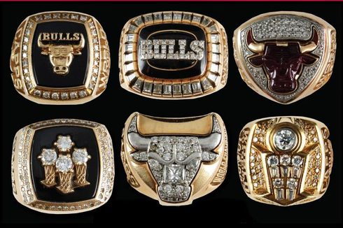 Koleksi 6 Cincin Juara NBA Chicago Bulls Dilelang, Laku Berapa?