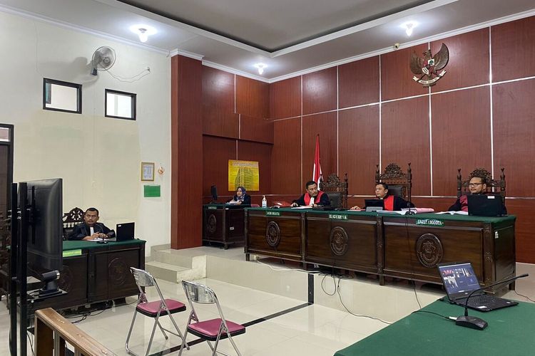 Pengadilan Negeri (PN) Pandeglang menggelar sidang tuntutan kasus revenge porn yang viral di media sosial, Selasa (17/6/2023)