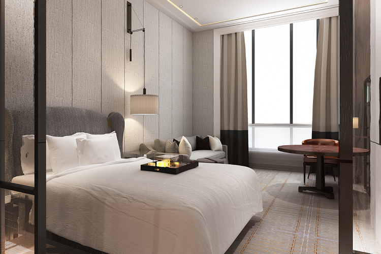 Ilustrasi hotel - King Guest Room di Hilton Beijing Daxing.