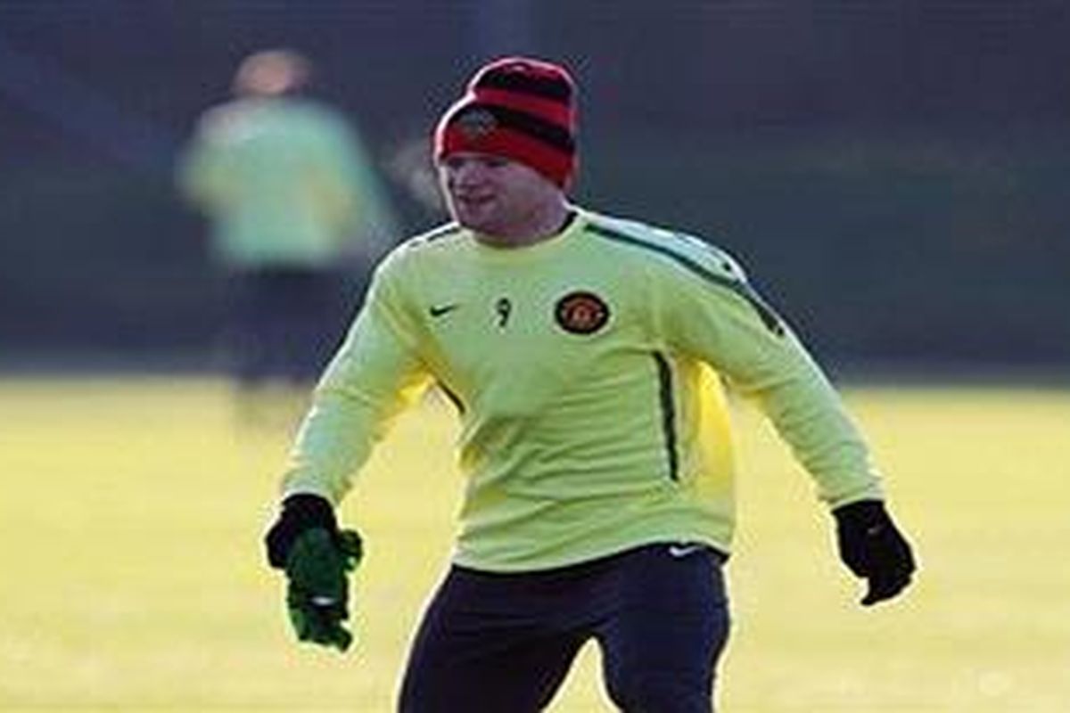 Penyerang Manchester United, Wayne Rooney.