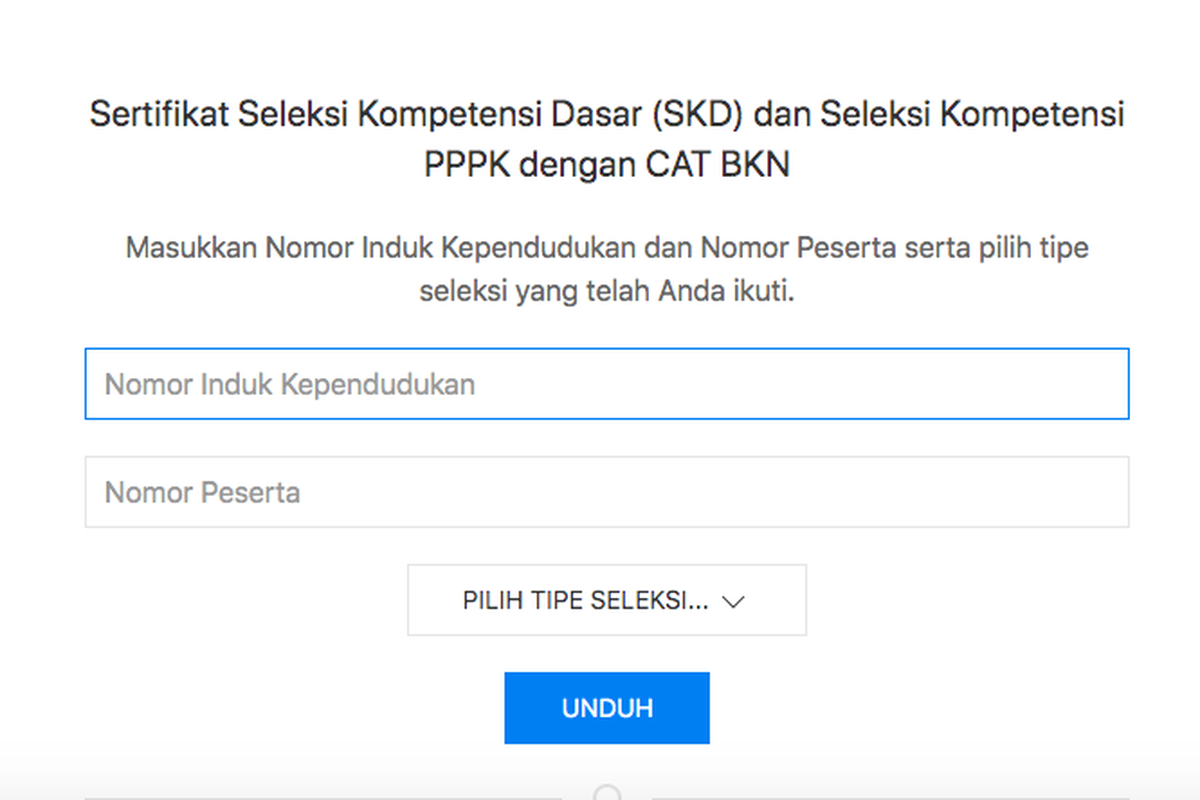 Cara Download Sertifikat SKD CPNS 2023