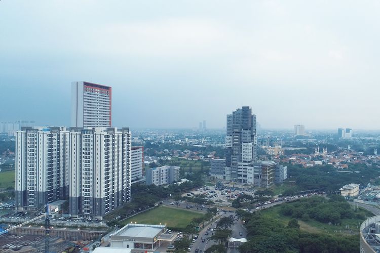 Penampakan Kota Tangerang dari atas.