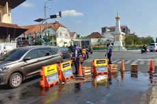 Cairan Diduga Jelantah Keluar dari Gorong-gorong Tugu Yogyakarta, Dua Pengendara Motor Sempat Terjatuh