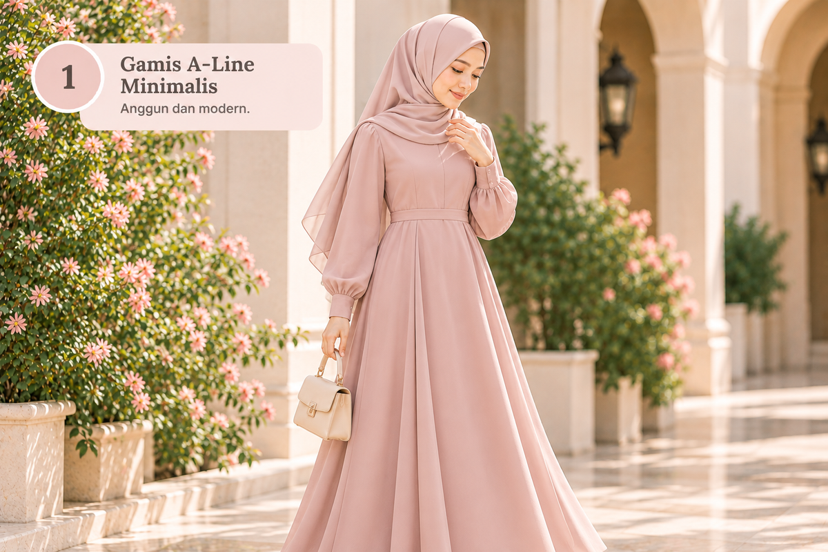 Gamis A-Line Minimalis, Anggun dan Modern