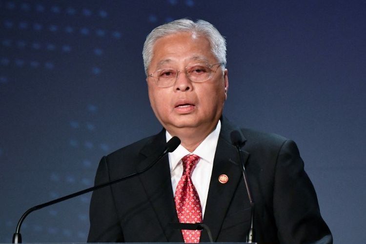 Perdana Menteri Malaysia Ismail Sabri Yaakob menyampaikan pidato sebagai bagian dari Konferensi Internasional ke-27 tentang Masa Depan Asia di Tokyo pada 26 Mei 2022. 