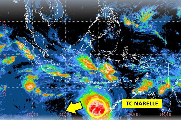 BMKG: Siklon Tropis Narelle Diprediksi Menguat, Bali–Nusa Tenggara Waspada