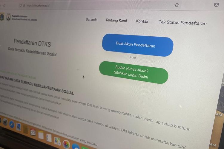 Ilustrasi cara daftar DTKS Jakarta tahap 4 via dtks.jakarta.go.id.