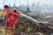 Petugas Masih Berjibaku Padamkan Karhutla di Riau