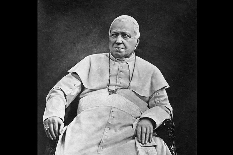 Potret yang menggambarkan Paus Pius IX yang diambil fotografer Jean Adolphe Braun pada 1875.