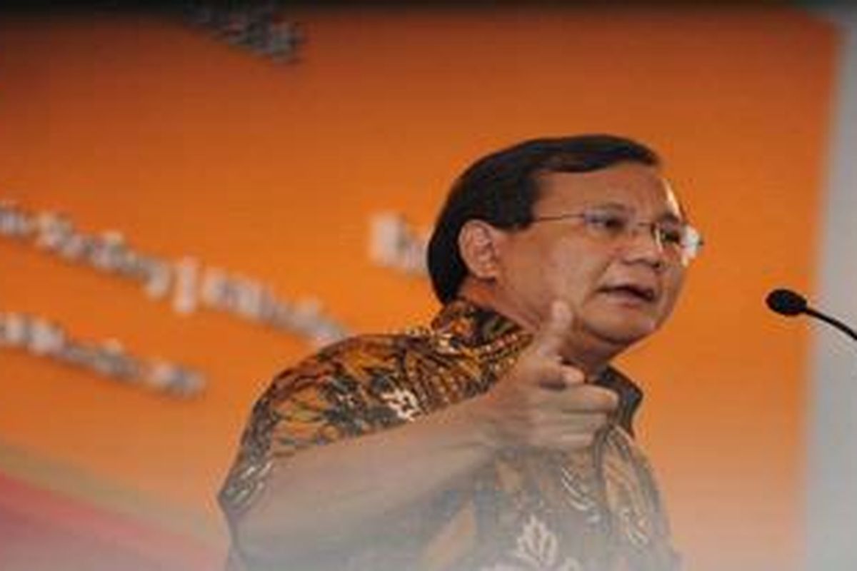 Ketua Dewan Pembina Partai Gerindra Prabowo Subianto