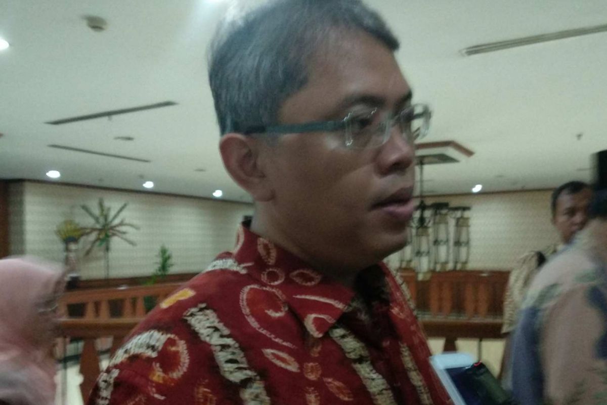 Wakil Ketua DPRD DKI Jakarta Triwisaksana di Kantor Wali Kota Jakarta Selatan, Rabu (11/10/2017).