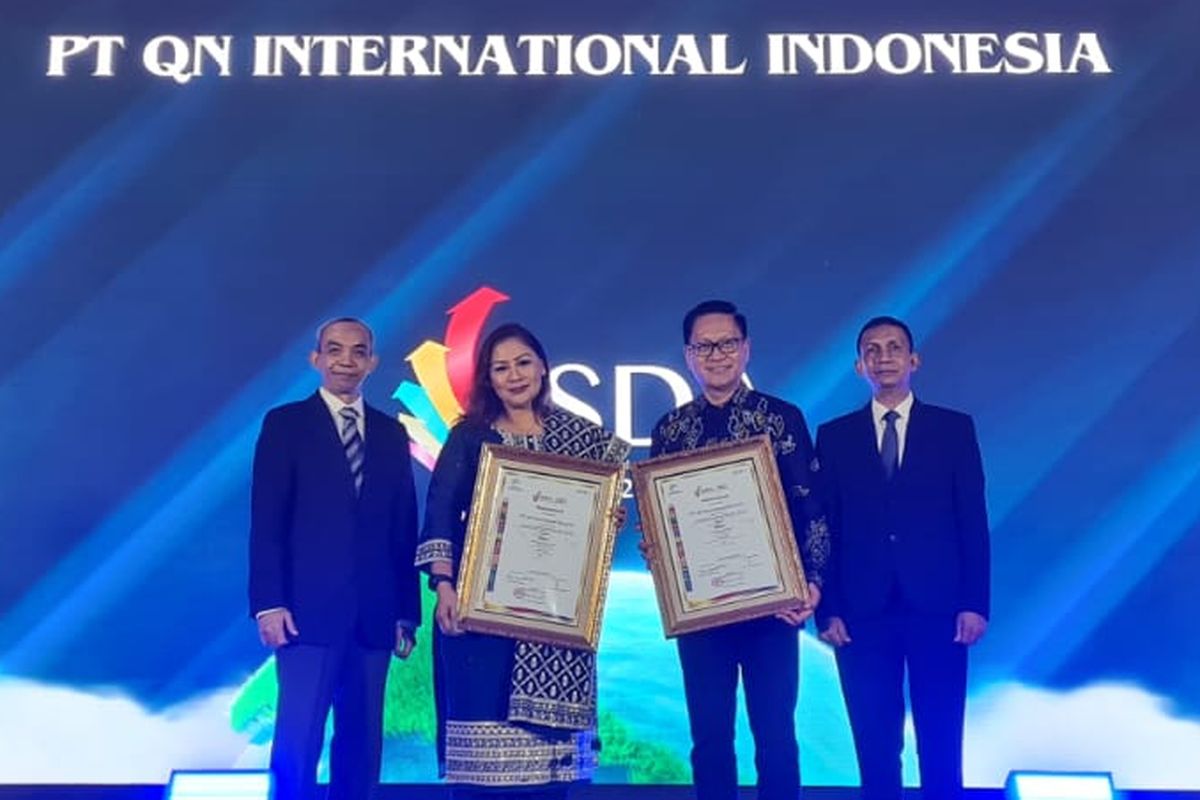 QNET Indonesia berhasil mendapatkan dua penghargaan untuk program pendidikan dan pelestarian lingkungan pantai pada ajang Indonesia SDGs Award (ISDA) 2023.