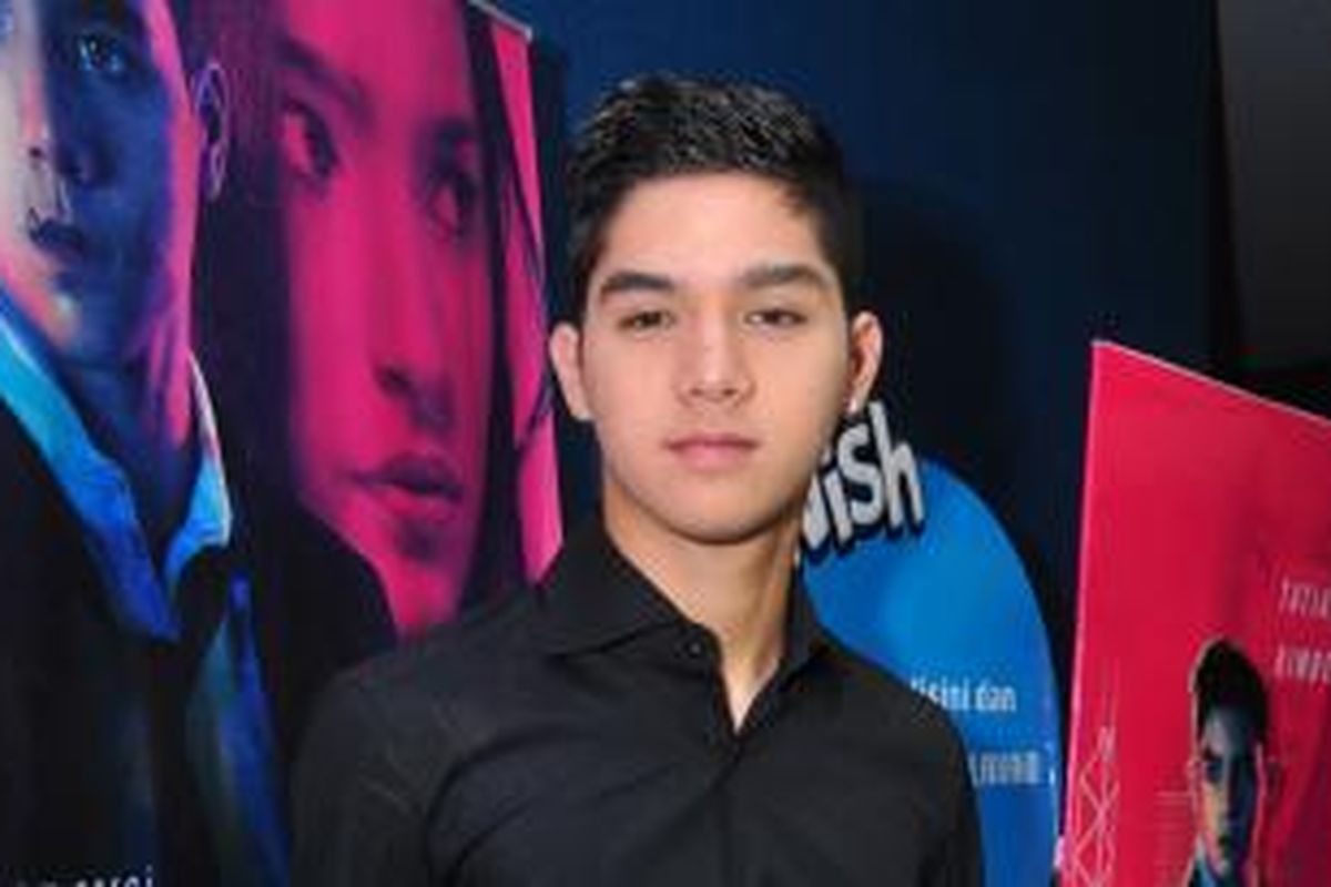 Putra mantan pasangan artis musik Ahmad Dhani dan Maia Estianty, Al Ghazali, hadir dalam press screening film drama action Runaway, yang dibintanginya, di XXI Setia Budi Building, Kuningan, Jakarta Selatan, Senin (21/7/2014) malam.