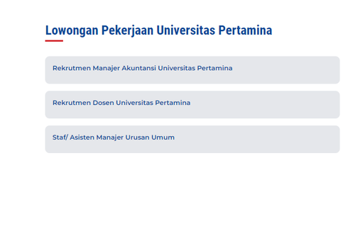 Universitas Pertamina Buka Lowongan Kerja Dosen dan Staf, Cek Infonya