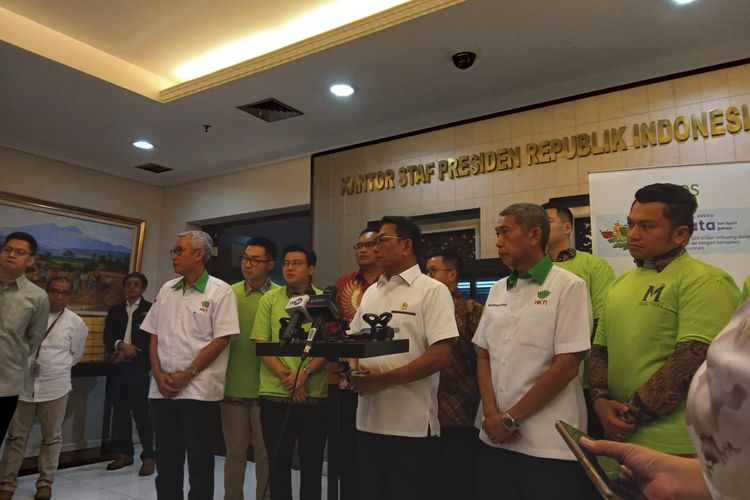 Gerakan Maju Tani bertemu dengan Kepala Staf Kepresidenan Moeldoko di Kantor Staf Presiden, Jakarta, Senin (11/9/2023).
