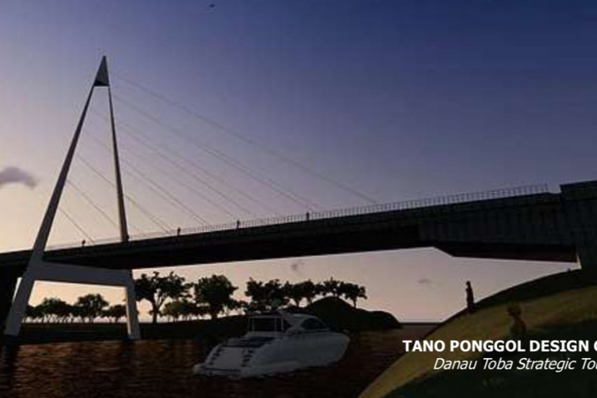 Konsep desain Jembatan Tano Ponggol di Sumatera Utara.