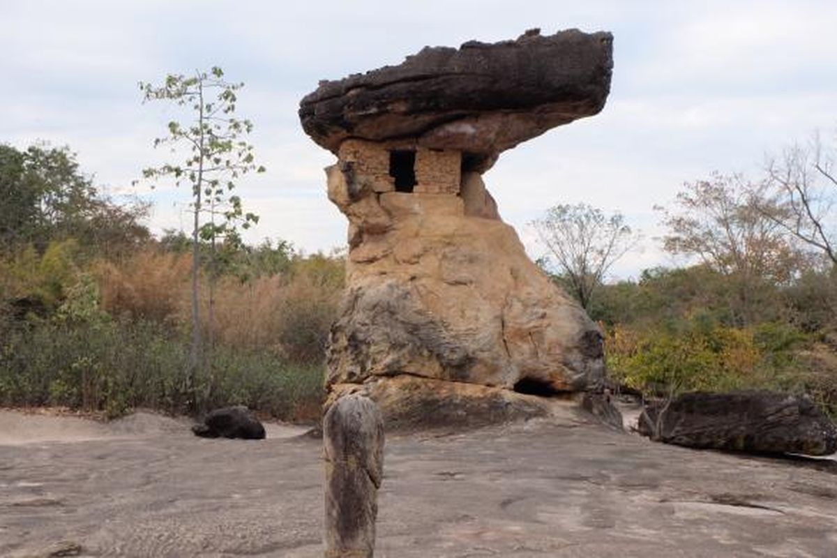 Situs peasejarah Phu Phrabat di Udon Thani, Thailand.