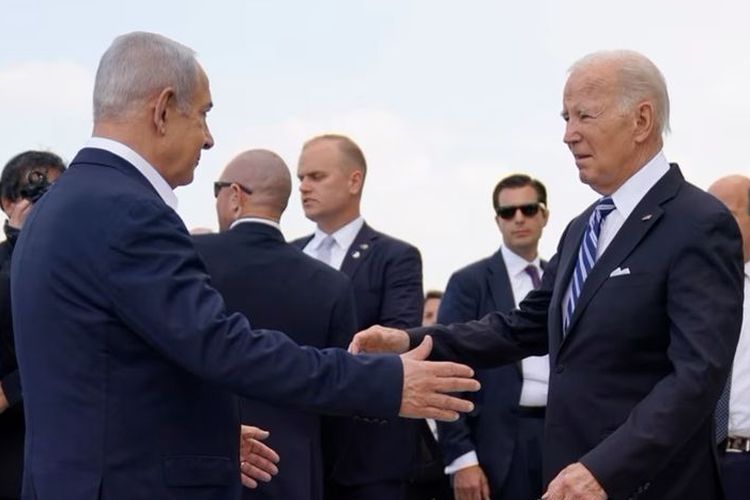 Perdana Menteri Israel Benjamin Netanyahu dan Presiden AS Joe Biden.