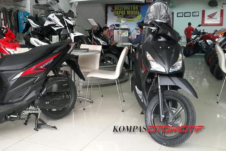 (Ilustrasi) Salah satu diler sepeda motor Honda di Jakarta.