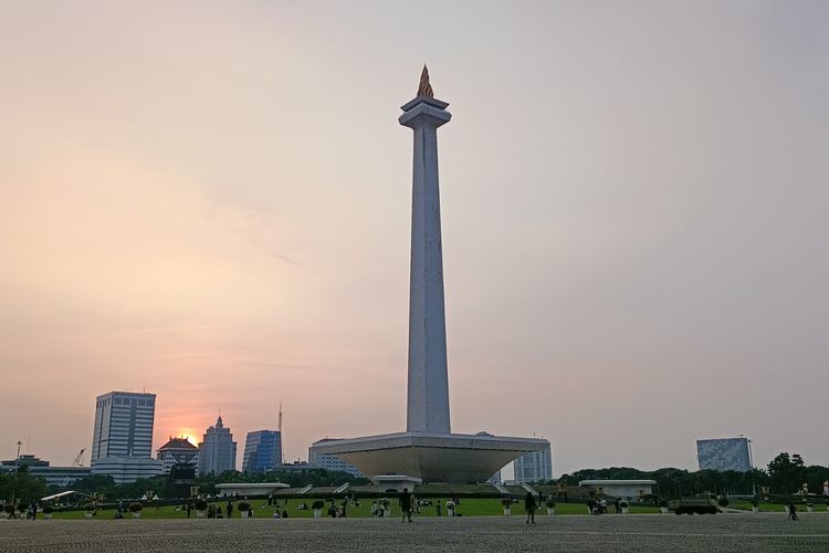Tugu Monas di Jakarta, Kamis (1/6/2023).