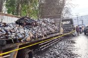 Truk Tangki BBM Terguling dan Terbakar di Cianjur, Satu Orang Luka Bakar