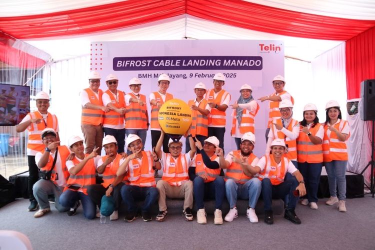 Acara Bifrost Cable Landing Ceremonial di BMH Malalayang, Minggu (9/2/2025). 