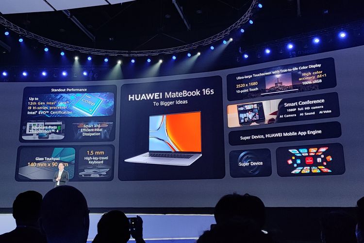 Spesifikasi kunci laptop Huawei MateBook 16s.