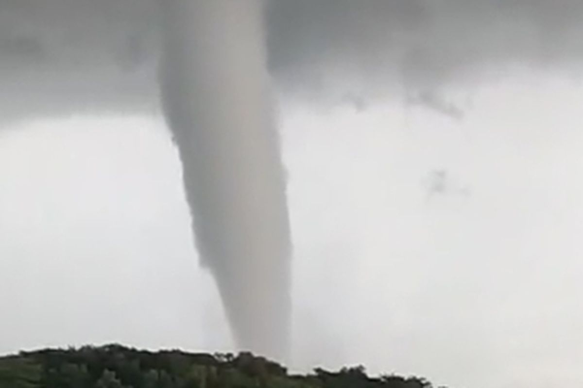 A tornado occurred near the Gajah Mungkur dam in Wonogiri regency in Indonesias Central Java on Wednesday, January 20. 