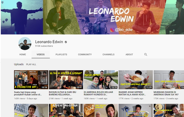 Tangkapan layar akun YouTube Leonardo Edwin