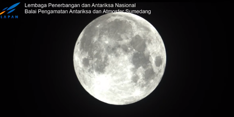 Foto pengamatan gerhana bulan penumbra pukul 00.42 WIB, Sabtu (6/6/2020)