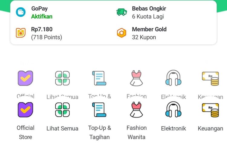 GoPay tersedia sebagai alat pembayaran resmi di Tokopedia.