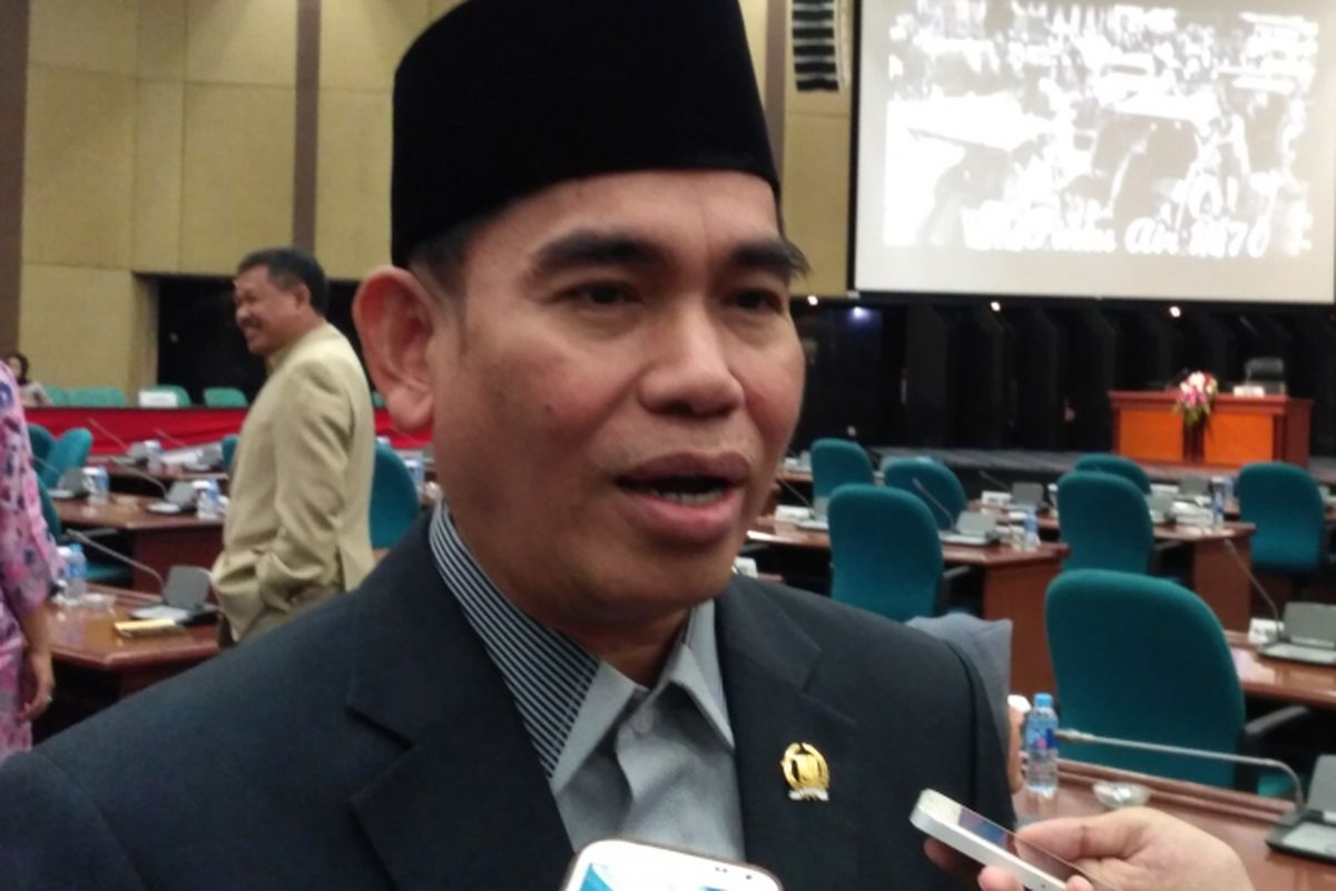 Wakil Ketua Fraksi Hanura DPRD DKI Syarifudin di Gedung DPRD DKI Jakarta, Senin (24/7/2017). 