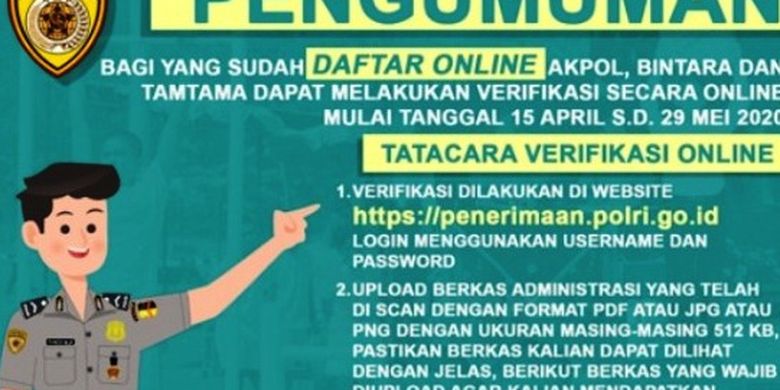 Ini Tata Cara Verifikasi Online Penerimaan Polri Bagi Lulusan Sma Halaman All Kompas Com