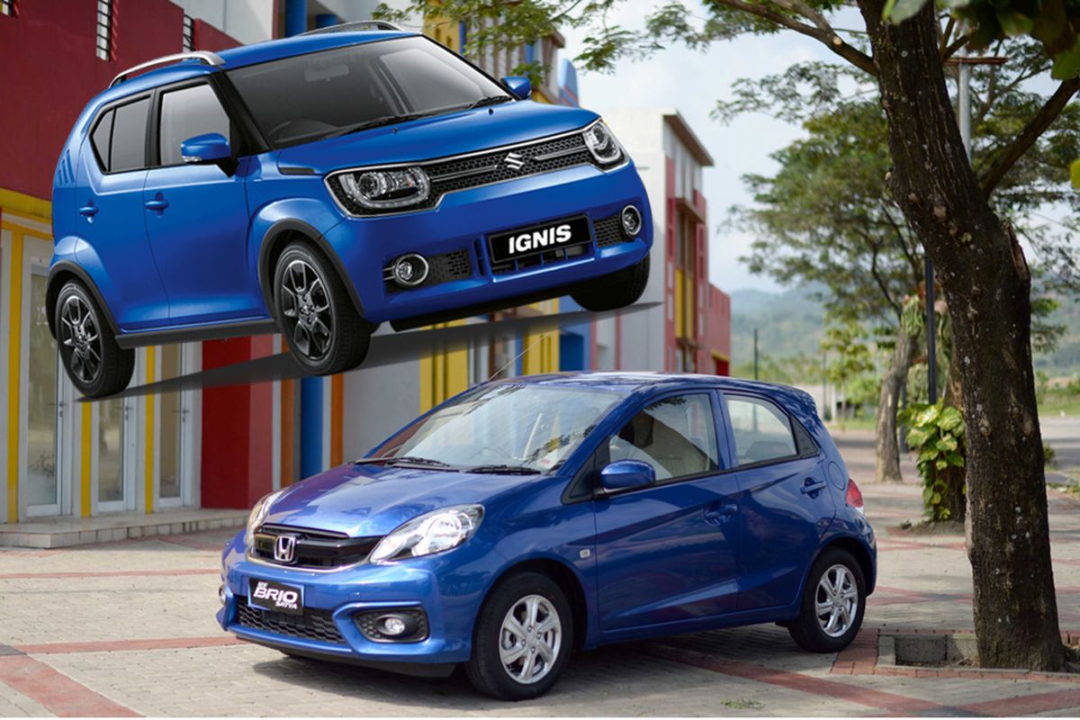 Suzuki Ignis dan Honda Brio, penguasa pasar city car di Indonesia.
