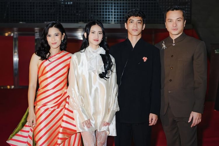 Penampilan Harleyava Princy (ke dua dari kiri) di Busan International Film Festival (BIFF) 2025 yang digelar di Haeundae-gu, Busan, Korea Selatan.