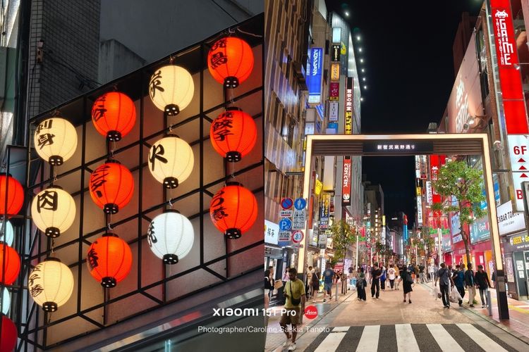 Lokasi foto kedua, Shinjuku, Tokyo. Lebih sepi dari Shibuya, tetapi tetap hidup berkat lampu-lampu jalanan serta kios makanan yang masih buka di sepanjang jalan