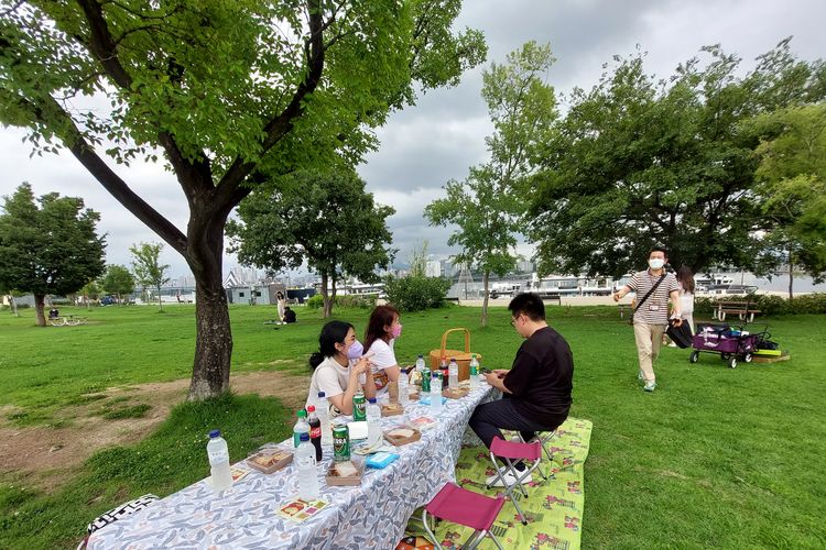 Piknik di Sungai Han, Korea Selatan