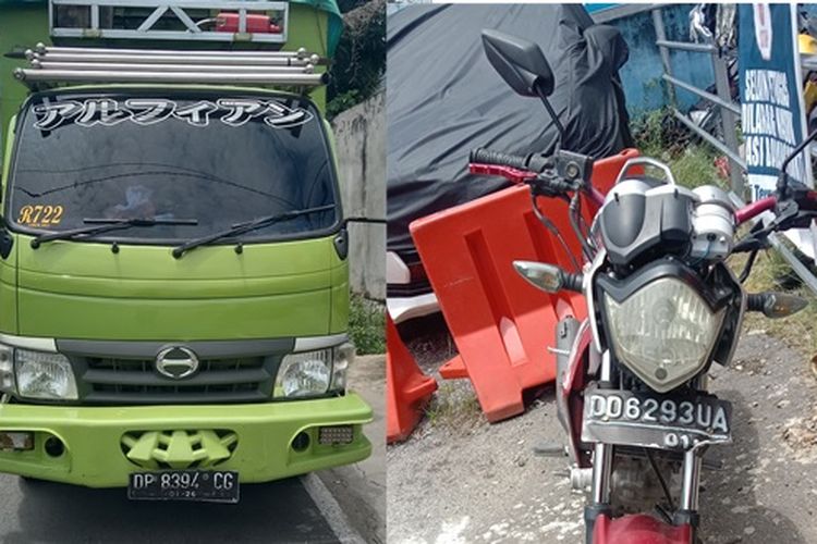 Kecelakaan lalu lintas antara sepeda motor jenis Yamaha Vixion berwarna merah bernomor polisi DD6293UA dengan truk Hino Light bernomor polisi DP8394CG terjadi di Jalan Ahmad Razak, Kelurahan Pajalesang, Kecamatan Wara, Kota Palopo, Sulawesi Selatan, Rabu (16/10/2024) siang.