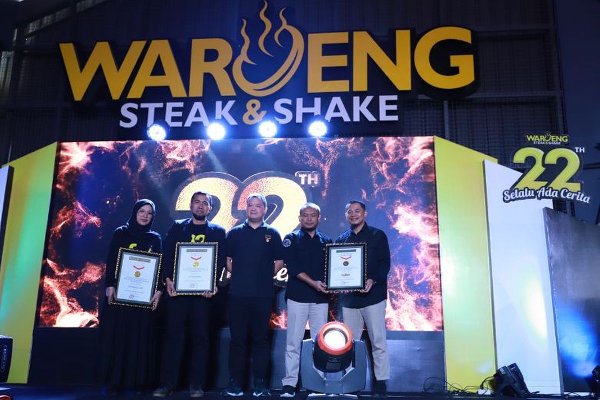 Waroeng Steak & Shake raih rekor MURI sebagai ?Restoran Steak Halal dengan Outlet Terbanyak?