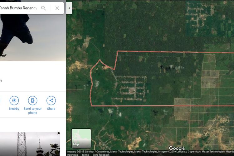 Desa Wonorejo, Kalimantan Selatan, pada Google Maps