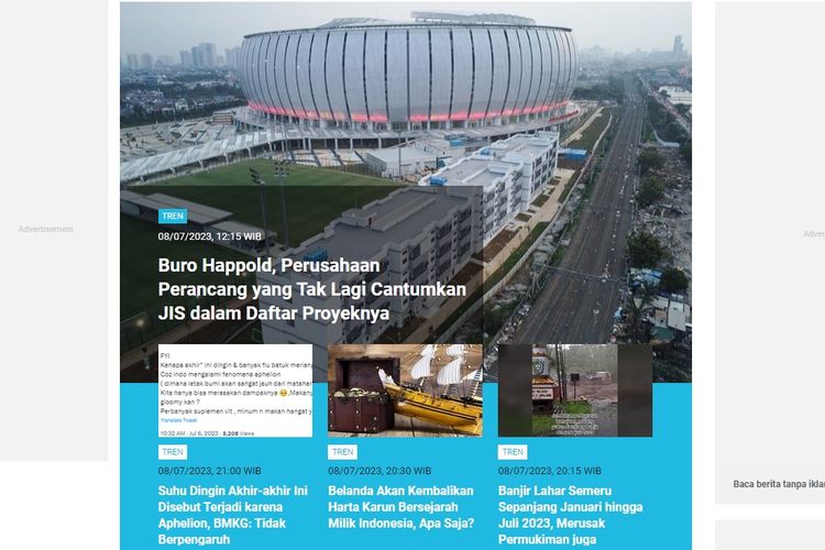 [POPULER TREN] Profil Buro Happold, Perusahaan Perancang JIS | Cerita Nadia Satu Panggung dengan Chris Martin
