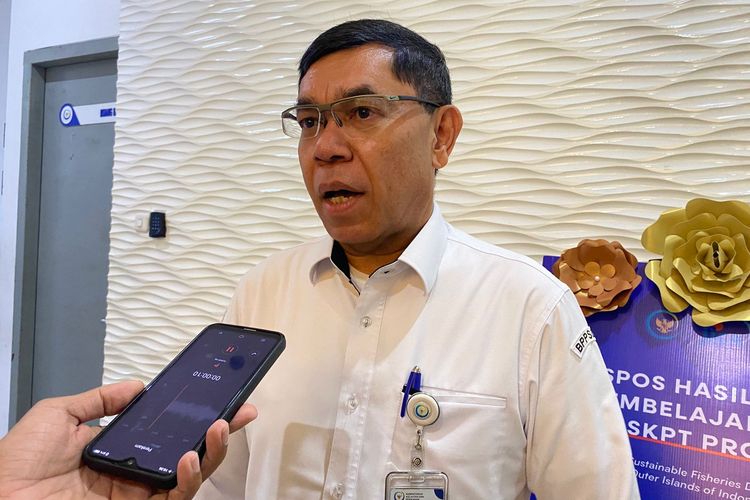 Kepala Badan Penyuluhan dan Pengembangan Sumber Daya Manusia Kelautan dan Perikanan (BPPSDM KP), I Nyoman Radiarta, menyampaikan soal pengembangan SDM KKP, Kamis (9/10/2025). 